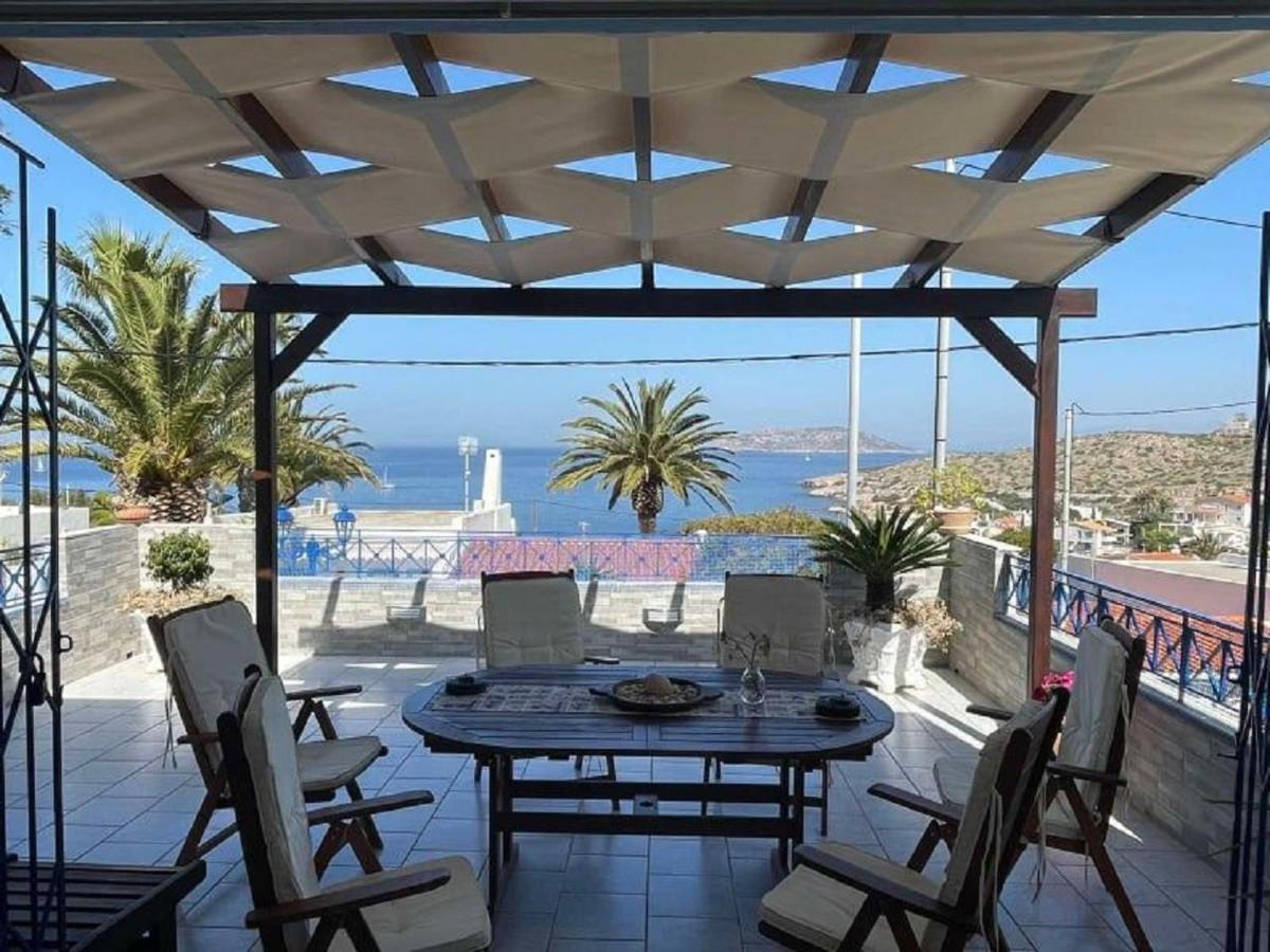 Blue & White Maisonette Over The Sea Near Sounio Sounion Exterior photo